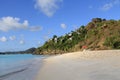 Cottages on a hill With View of the Caribbean Royalty Free Stock Photo