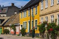 Cottages in old part of Lund, Sweden