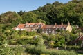 Cottages in the pretty coastal village of Sandsend Royalty Free Stock Photo