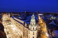 Cottbus architecture at night