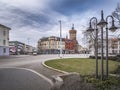 Cottbus city center with the Spremberg Tower Royalty Free Stock Photo