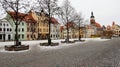 Cottbus City View In Winter