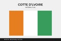 Cotte Dlvoire National Flag Illustration Royalty Free Stock Photo