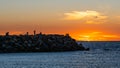 Cottesloe Beach Sunset, Western Australia Royalty Free Stock Photo