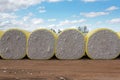 Cotton Bales waiting to be processed in the Gin Royalty Free Stock Photo
