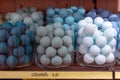 Cotton balls decorations in a shop for sale Royalty Free Stock Photo