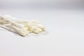 Cotton buds as the white isolated background. Royalty Free Stock Photo