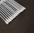 Cotton buds isolated on the black background