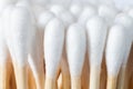 Cotton buds organic bamboo macro