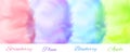 Cotton candy backgrounds in green, purple, pink, blue colors Royalty Free Stock Photo