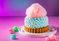 Cotton candy cake