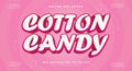 Cotton Candy 3d editable text effect template Royalty Free Stock Photo