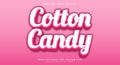 Cotton Candy 3d editable text effect Template Royalty Free Stock Photo