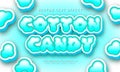 Cotton candy 3d text style effect themed sweet food menu Royalty Free Stock Photo