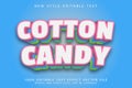 Cotton Candy editable text effect emboss modern style