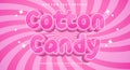 Cotton Candy editable text effect Template Royalty Free Stock Photo