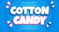 Cotton Candy editable text effect Template Royalty Free Stock Photo