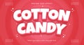 Cotton Candy editable text effect Template Royalty Free Stock Photo