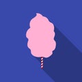 Cotton candy icon in flat style isolated on white background. Films and cinema symbol stock vector illustration. Royalty Free Stock Photo