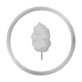 Cotton candy icon in monochrome style isolated on white background. Films and cinema symbol stock vector illustration. Royalty Free Stock Photo