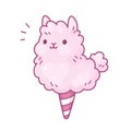 Cotton candy llama Royalty Free Stock Photo