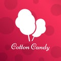 Cotton Candy Logo Emblem for Your Products, Vector Illustration of Handmade. Royalty Free Stock Photo