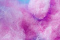 Cotton candy in macro, close-up, neon trendy colors of the year