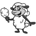 Cotton Candy Mascot Illustration
