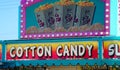 Cotton Candy and popcorn stand at the Carnival. Royalty Free Stock Photo