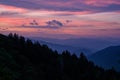 Cotton Candy Sunrise Skies Over Smokies Royalty Free Stock Photo