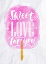 Cotton candy sweet love Royalty Free Stock Photo