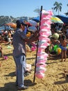 Cotton Candy Vendor at Acapulco Pubic Beach