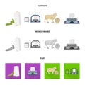 Cotton, coil, thread, pest, and other web icon in cartoon,flat,monochrome style. Textiles, industry, gear icons in set