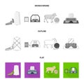 Cotton, coil, thread, pest, and other web icon in flat,outline,monochrome style. Textiles, industry, gear icons in set