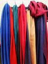 Cotton colored scarves for women