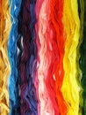 Cotton colored threads for embroidery Royalty Free Stock Photo