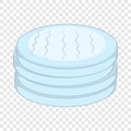 Cotton disc icon, cartoon style