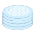 Cotton disc icon, cartoon style