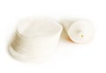 Cotton disks and cream Royalty Free Stock Photo