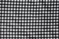 Cotton fabric natural ,Grid pattern black and white and Rough surface background. Royalty Free Stock Photo