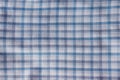 Cotton fabric natural ,Grid pattern blue and white and Rough surface background. Royalty Free Stock Photo