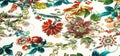 Cotton fabric texture. Multicolored flowers. abstraction Royalty Free Stock Photo