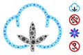 Cotton Flower Mosaic of Covid Virus Elements