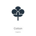 Cotton icon vector. Trendy flat cotton icon from hygiene collection isolated on white background. Vector illustration can be used Royalty Free Stock Photo