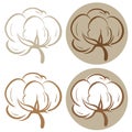 Cotton icons Royalty Free Stock Photo