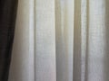 Cotton and linen fabric curtains,Natural surface and soft touch. Royalty Free Stock Photo