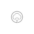 Cotton logo vector icon template Royalty Free Stock Photo