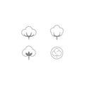 Cotton logo vector icon template