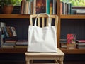 Cotton Mockup tote bag white with no design