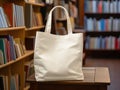 Cotton Mockup tote bag white with no design